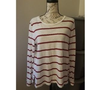 Madewell Striped Long Sleeve Top Large